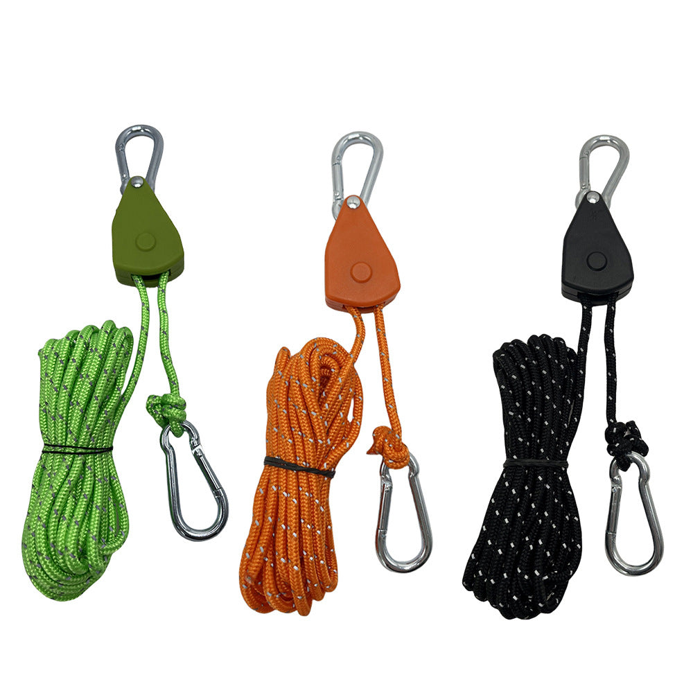 Tent camping canopy wind rope pulley