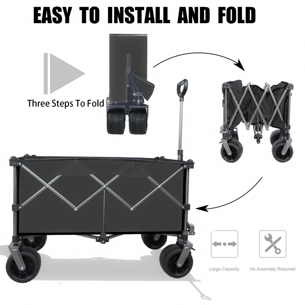 Collapsible Folding Wagon Push/Pull  Beach Cart
