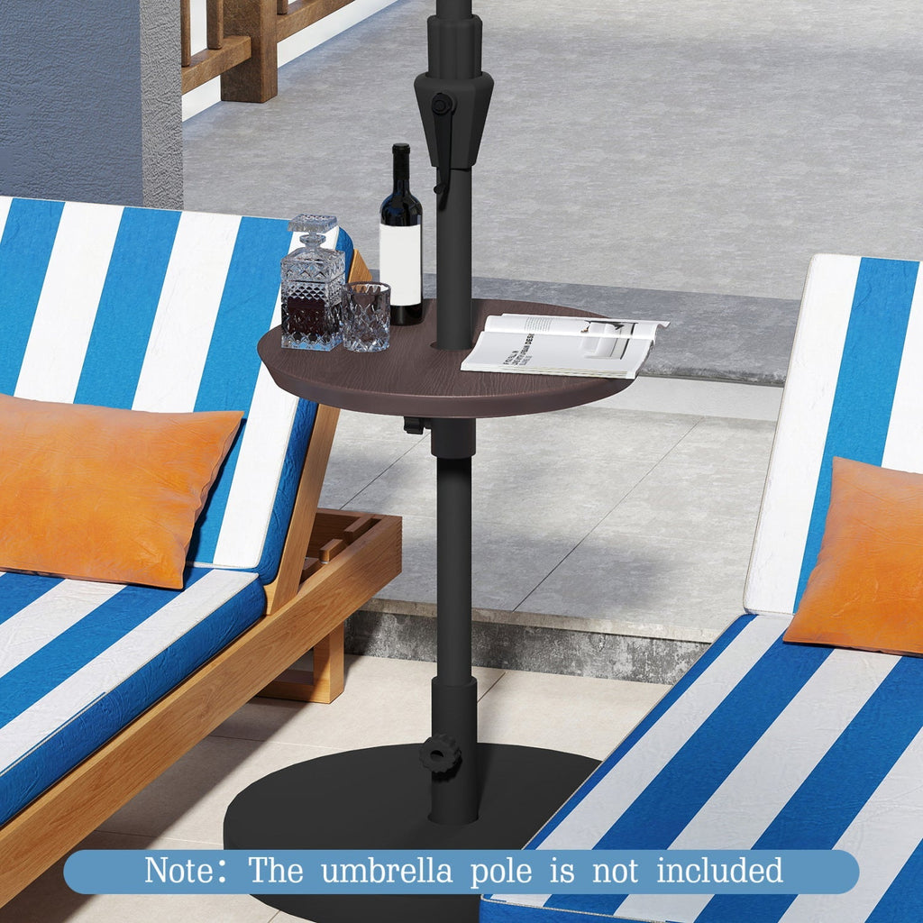 20 Inch Outdoor Adjustable Umbrella Table