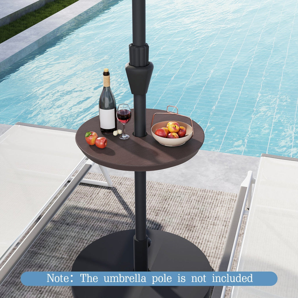 20 Inch Outdoor Adjustable Umbrella Table