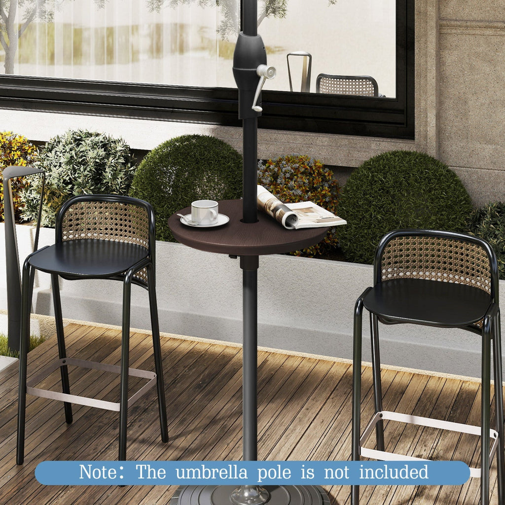 20 Inch Outdoor Adjustable Umbrella Table