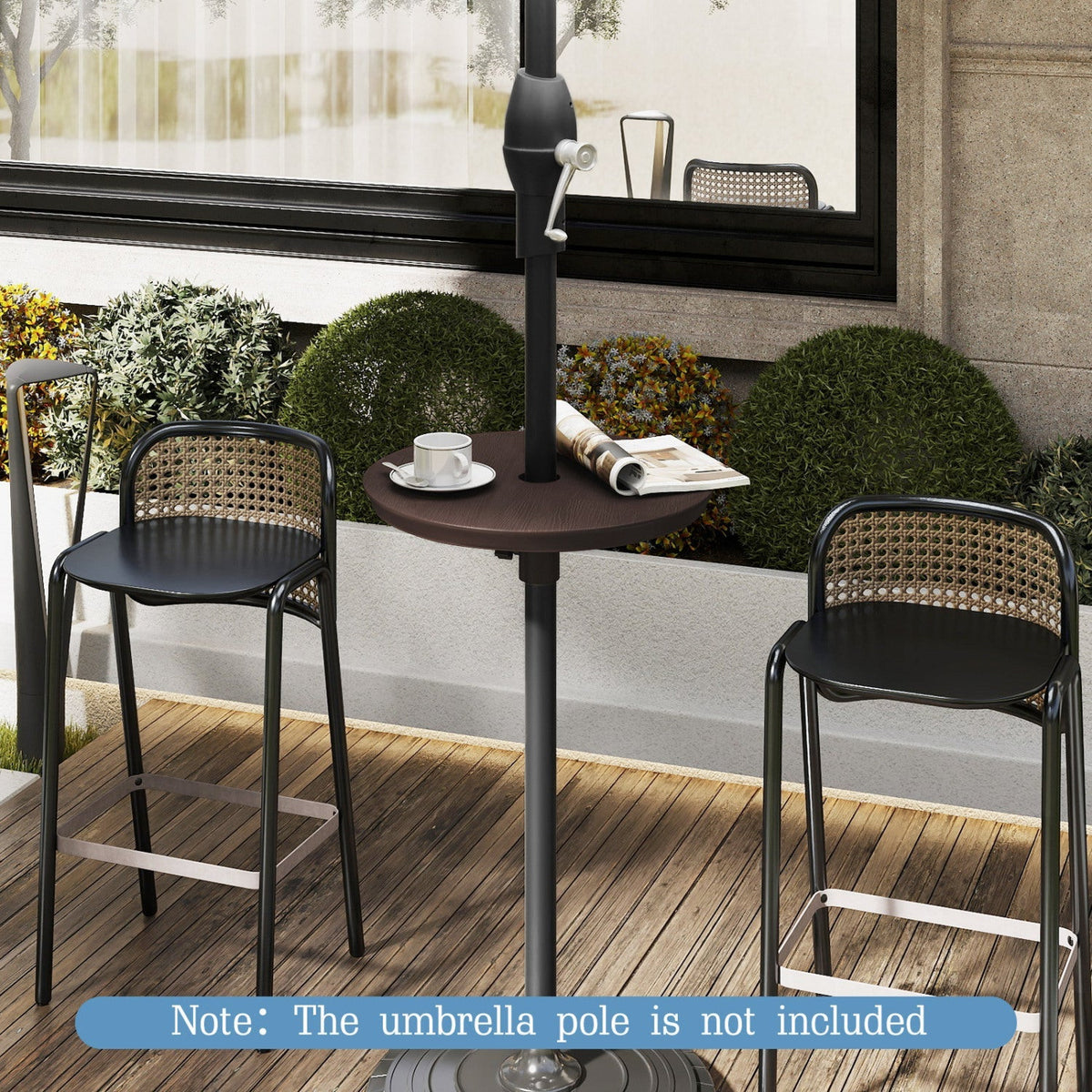 20 Inch Outdoor Adjustable Umbrella Table