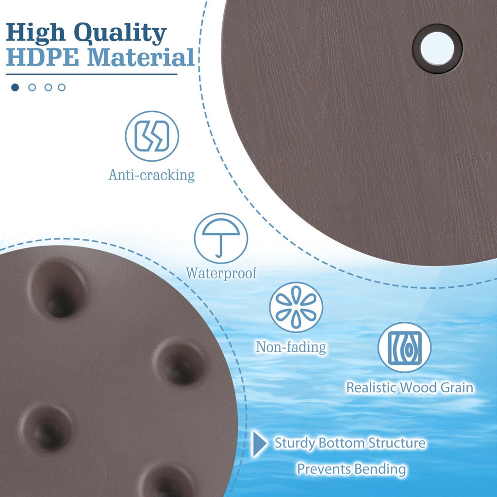 20 Inch Outdoor Adjustable Umbrella Table