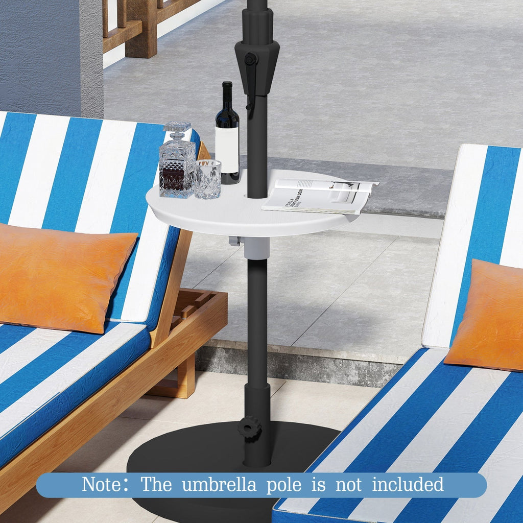 20 Inch Outdoor Adjustable Umbrella Table