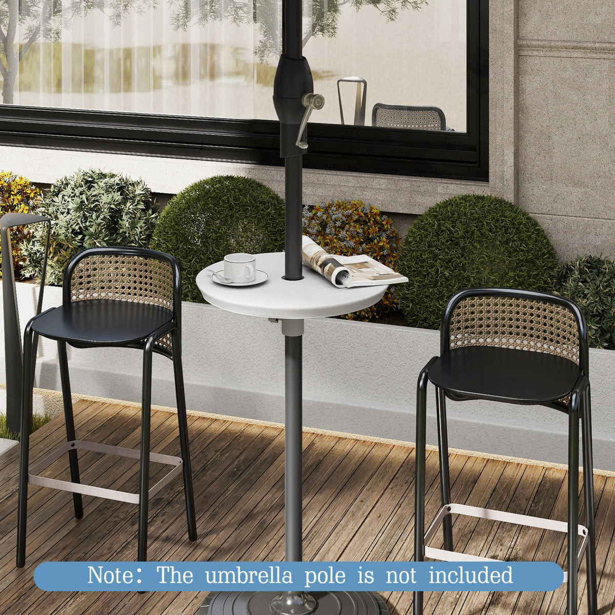 20 Inch Outdoor Adjustable Umbrella Table