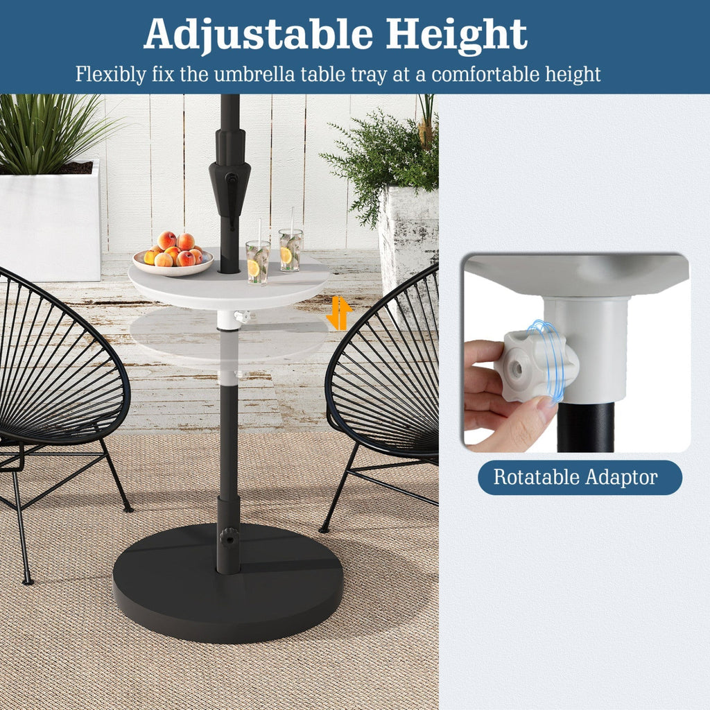 20 Inch Outdoor Adjustable Umbrella Table