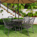 5 PCS Outdoor Furniture Dining Table Set