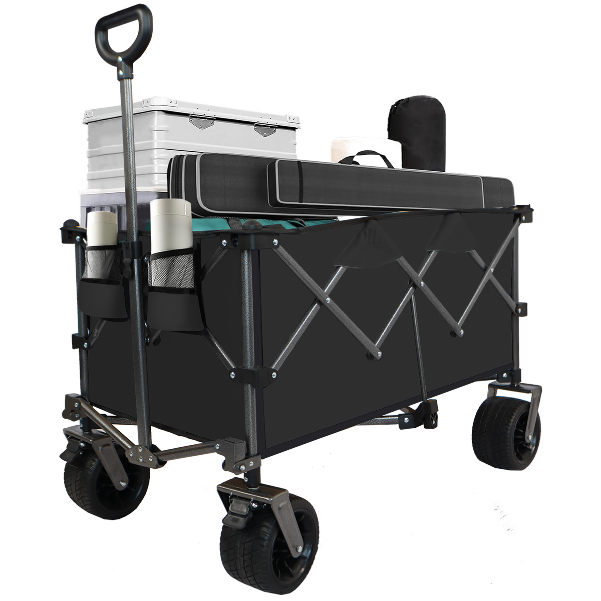 Collapsible Folding Wagon Push/Pull  Beach Cart