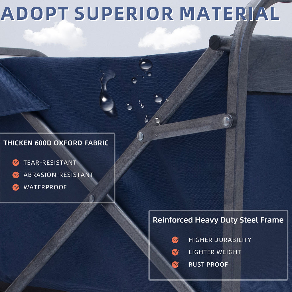Outdoor Garden Collapsible Beach Cart Camping Folding Wagon