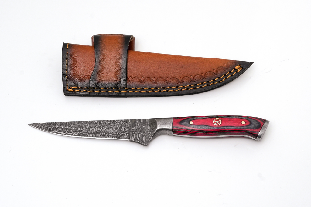 Hand-Forged Damascus Steel Skinning Knife