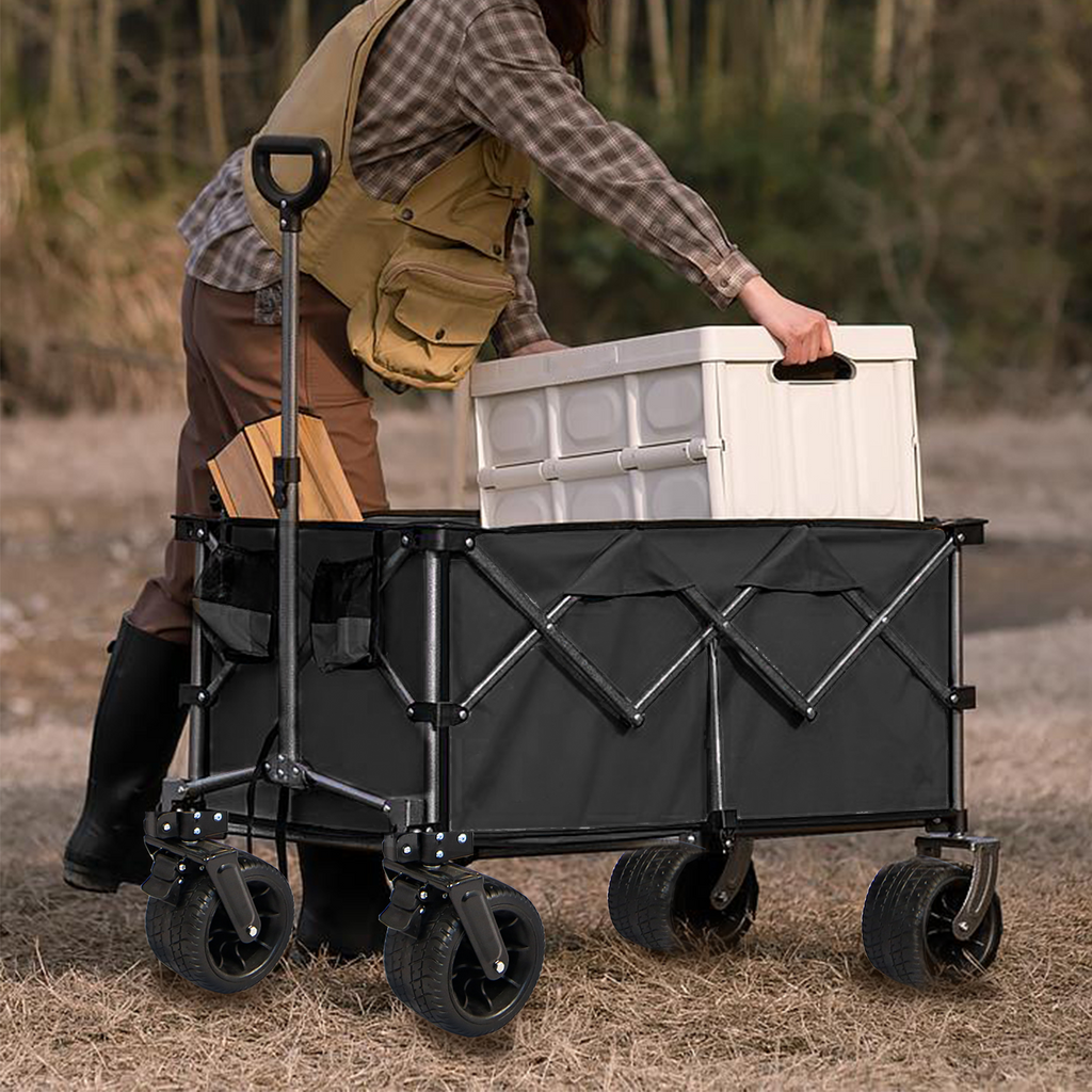 Collapsible Folding Wagon Push/Pull  Beach Cart