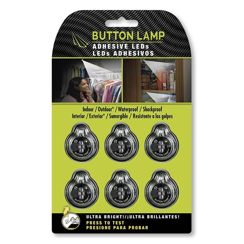 BUTTON LAMP Adhesive LEDs Light Package