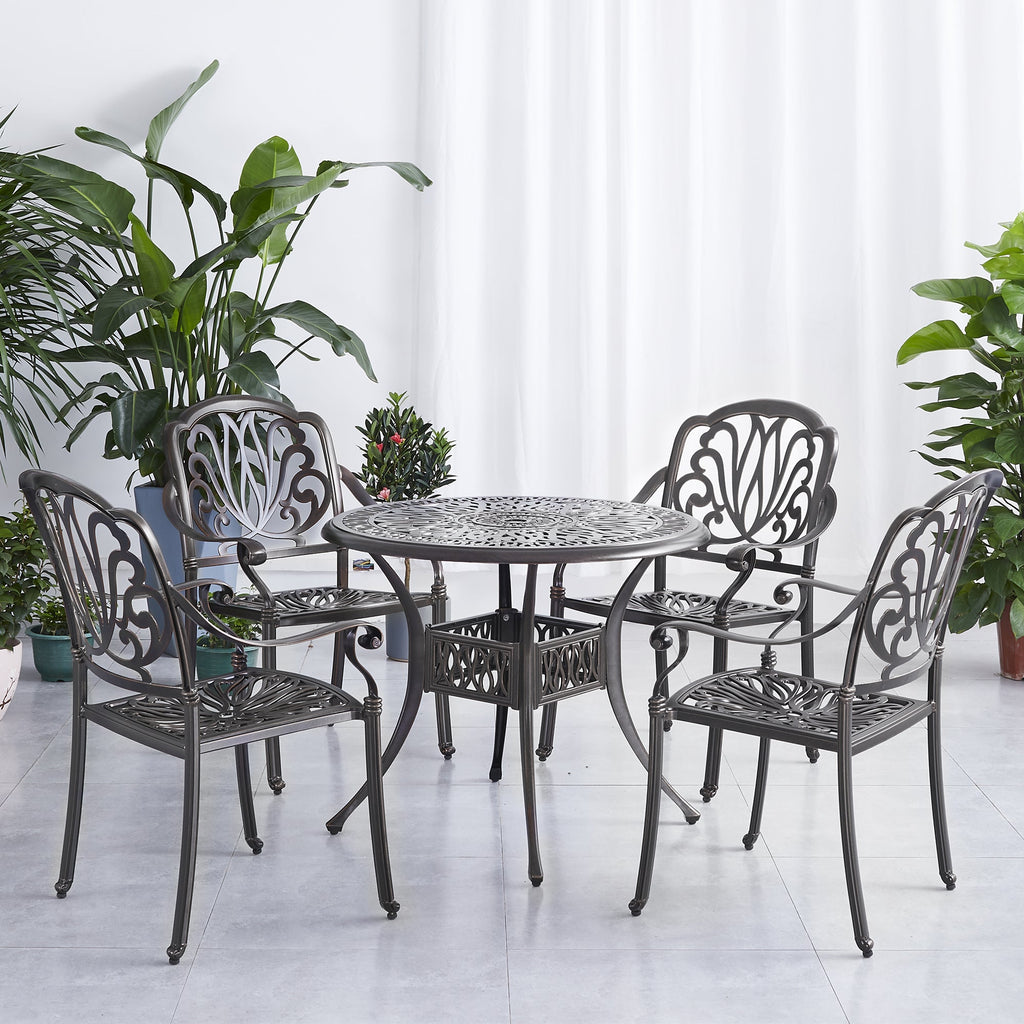 5 PCS Outdoor Furniture Dining Table Set