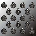 BUTTON LAMP Adhesive LEDs Light Package