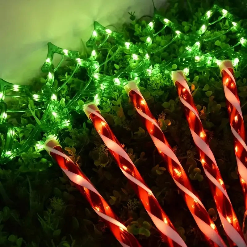 5PC/set Solar Candy Christmas Tree Garden Lights