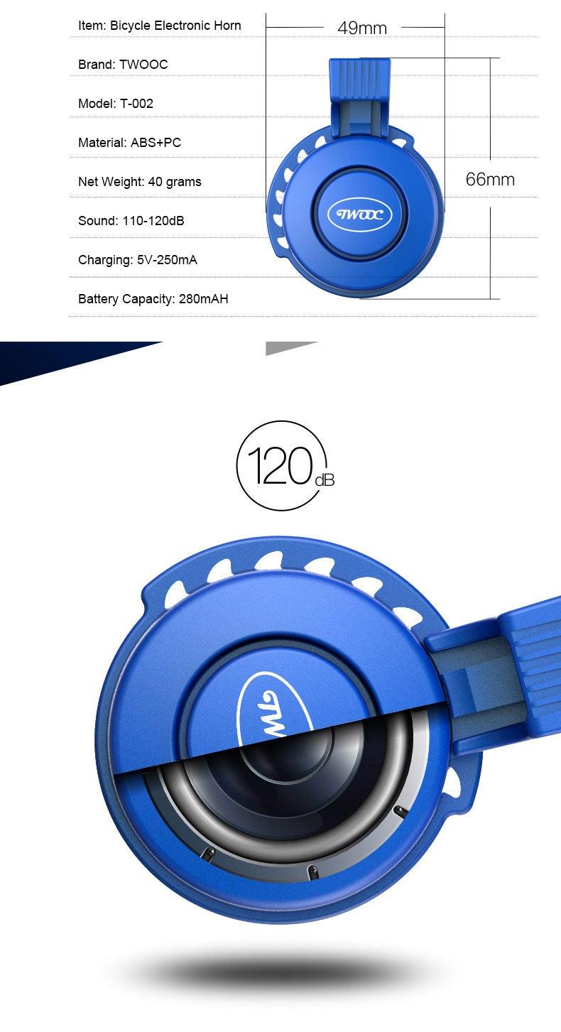 Bike Bell Charging Speaker USB Recharged Mini Electric Bike Horn