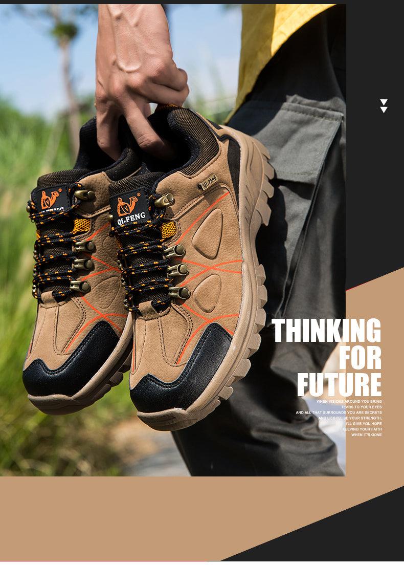 Men's Mountain Climbing Shoes Leather Waterproof Lightweight