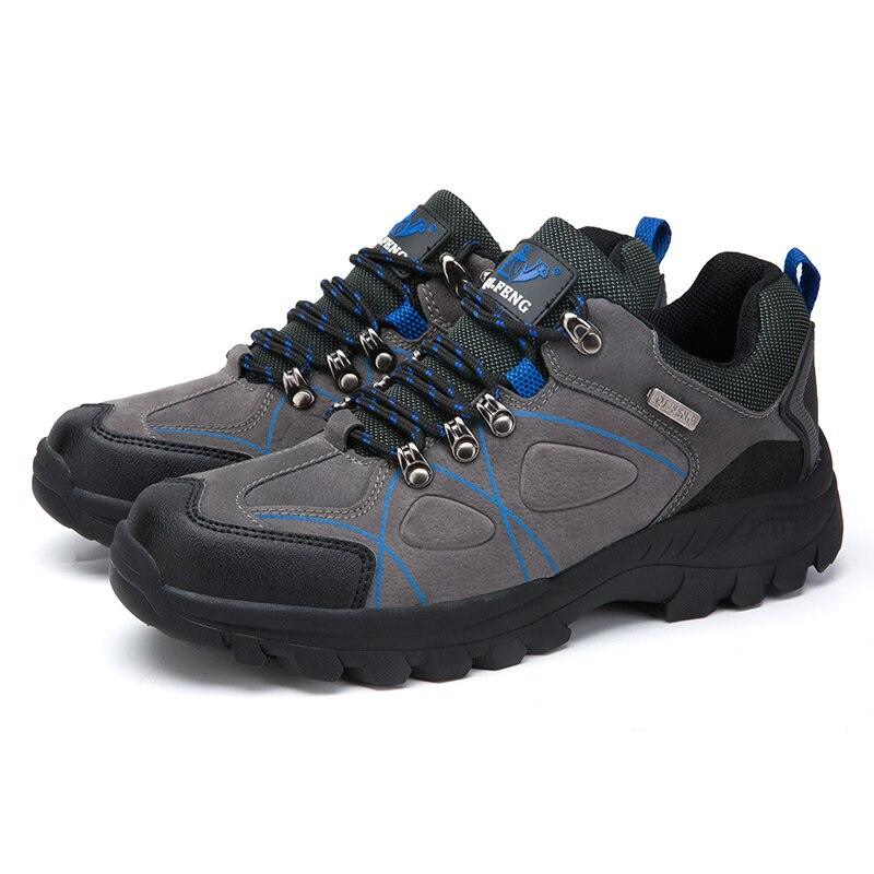 Men's Mountain Climbing Shoes Leather Waterproof Lightweight