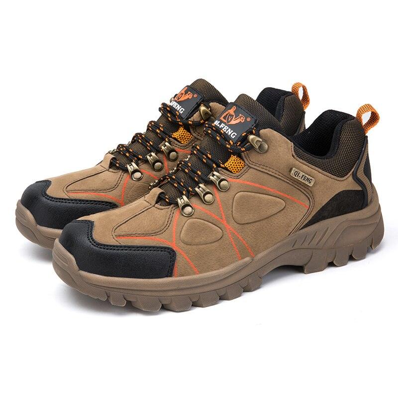 Men's Mountain Climbing Shoes Leather Waterproof Lightweight