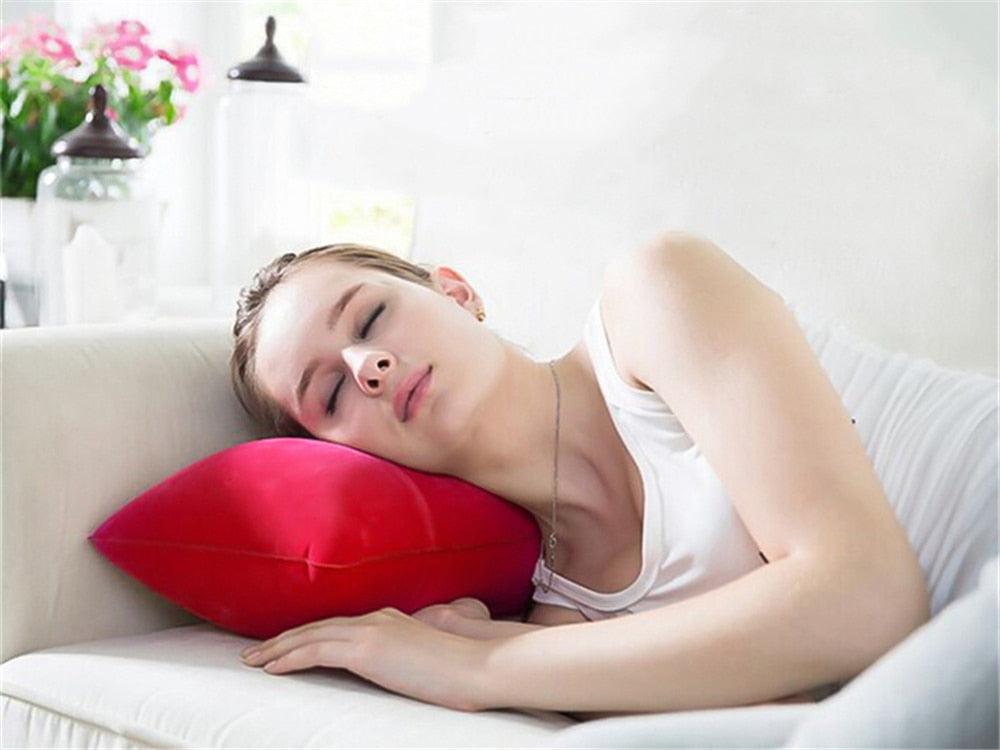 Portable Ultralight Inflatable PVC Nylon Air Pillows Camping for Sleep