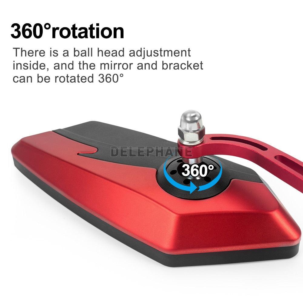 Adjustable Electric Scooter Mirrors Bicycle Rear View Mirrors