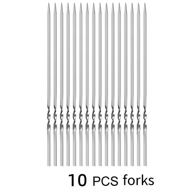 Stainless Steel Barbeque Skewer Storage Tube Reusable Grill Sticks