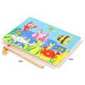 Wooden Magnetic Ocean Fishing Toy Game & Puzzle Board